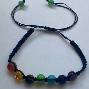 2 for $10 7 Chakras Colored Beaded Bracelet Adjustable Spring Witch Jewelry